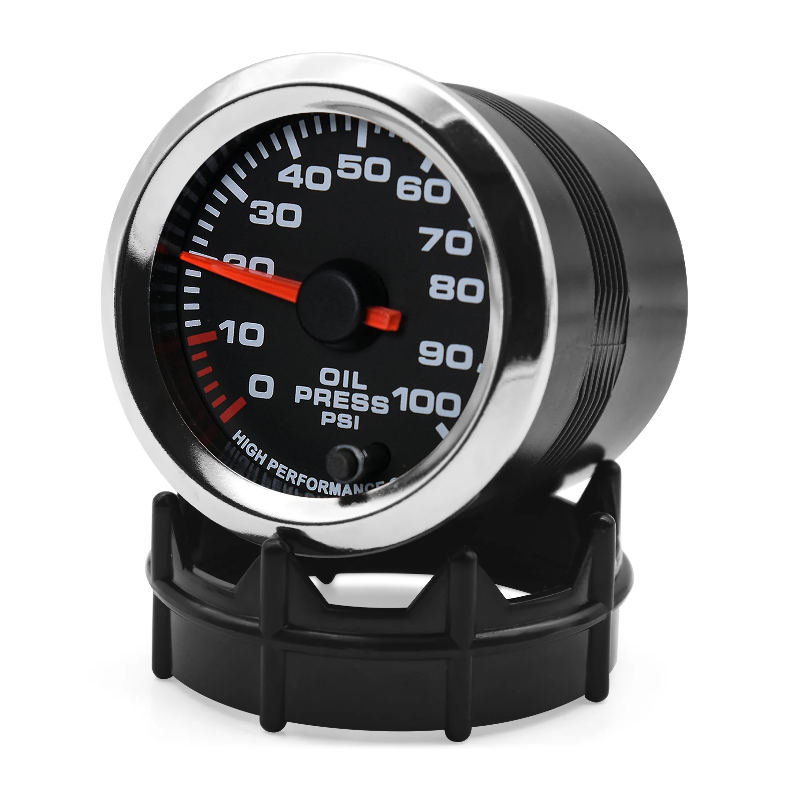 AD 52mm Oil Pressure Gauge 0-100 PSI Oil Press Meter 7 Colors LED Car High Speed Motor with Sensor 1/8 NPT Oil Press Indicator