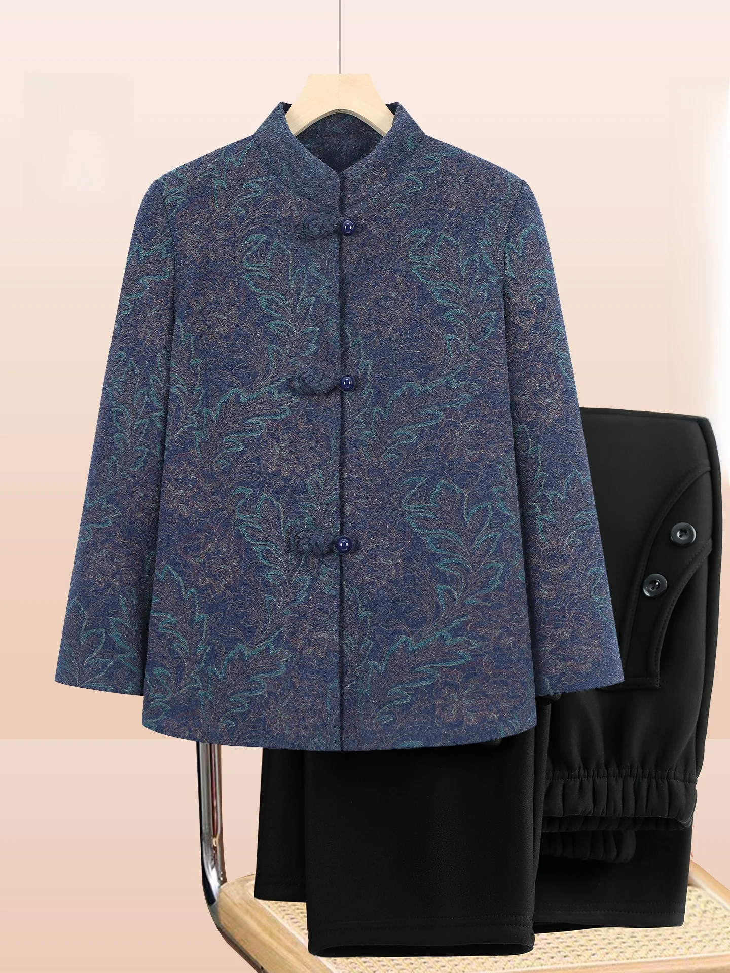 

Модное шерстяное пальто для женщин на весну-осень, на меховой подкладке, свободного кроя, с длинными брюками, на одной пуговице, средней длины