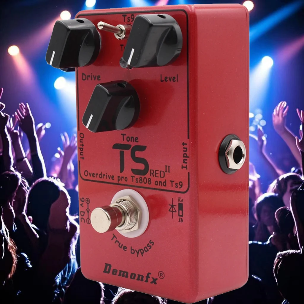 

Гитарная педаль Ts808 и Ts9 Drive Guitar Pedal True Bypass TS RED II, высококачественная педаль эффектов для гитары, 2 в 1: овердрайв и бустер.
