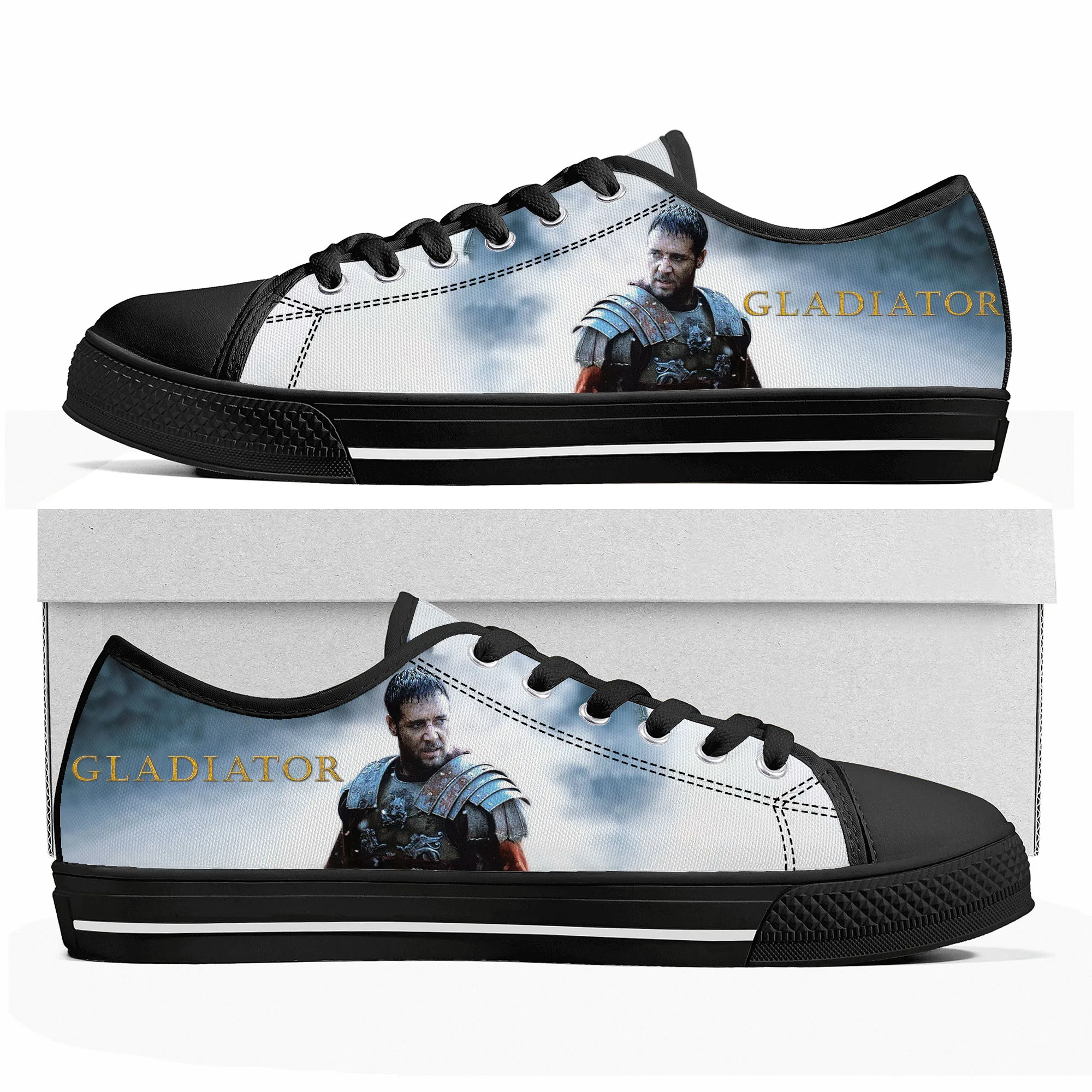 

Gladiator Low Top Sneakers Mens Womens Teenager High Quality Russell Crowe Canvas Sneaker couple Casual Shoes Customize DIY Shoe