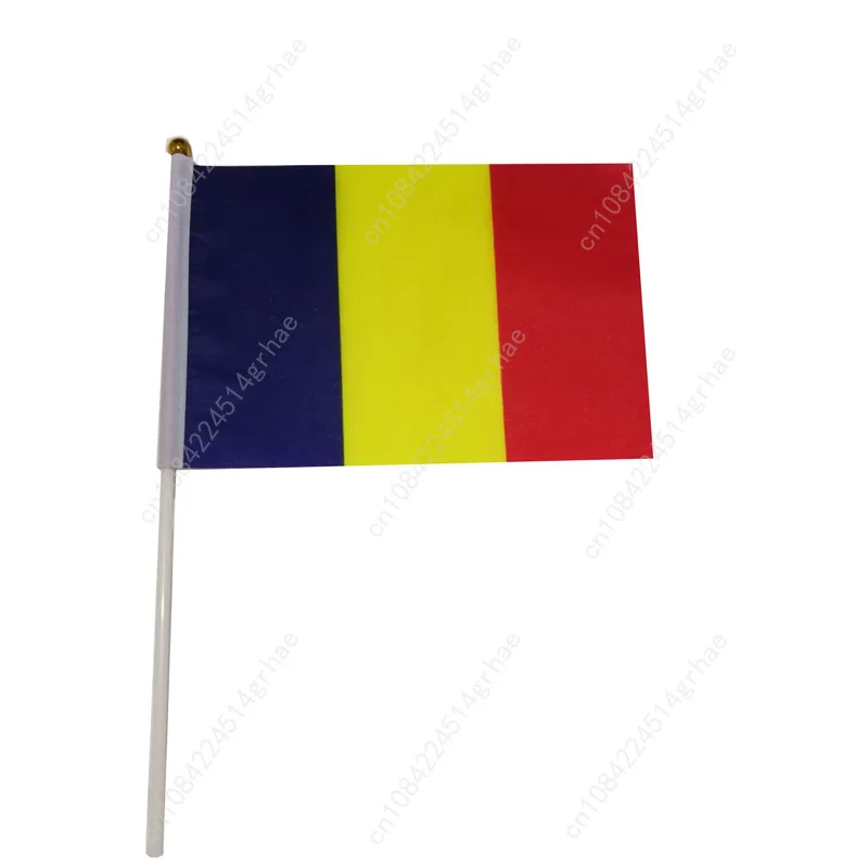 Romania Hand Waving Flag Romania Flag Small Mini Hand Held Flags 10 Pcs 14x21cm  Sporting Event Support Handheld Flag