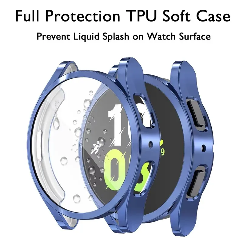 Watch Case for Samsung Galaxy Watch 4/5 40mm 44mm Screen Protector TPU All-Around Bumper Protective Cover for Watch 5 40mm44mm