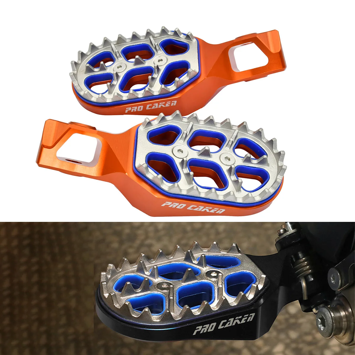 Motorcycle CNC Foot Pegs FootRest Footpegs Rests Pedals For KTM EXC EXCF XCW XC SX XCF SXF 125 150 250 300 350 450 500 2023 2024