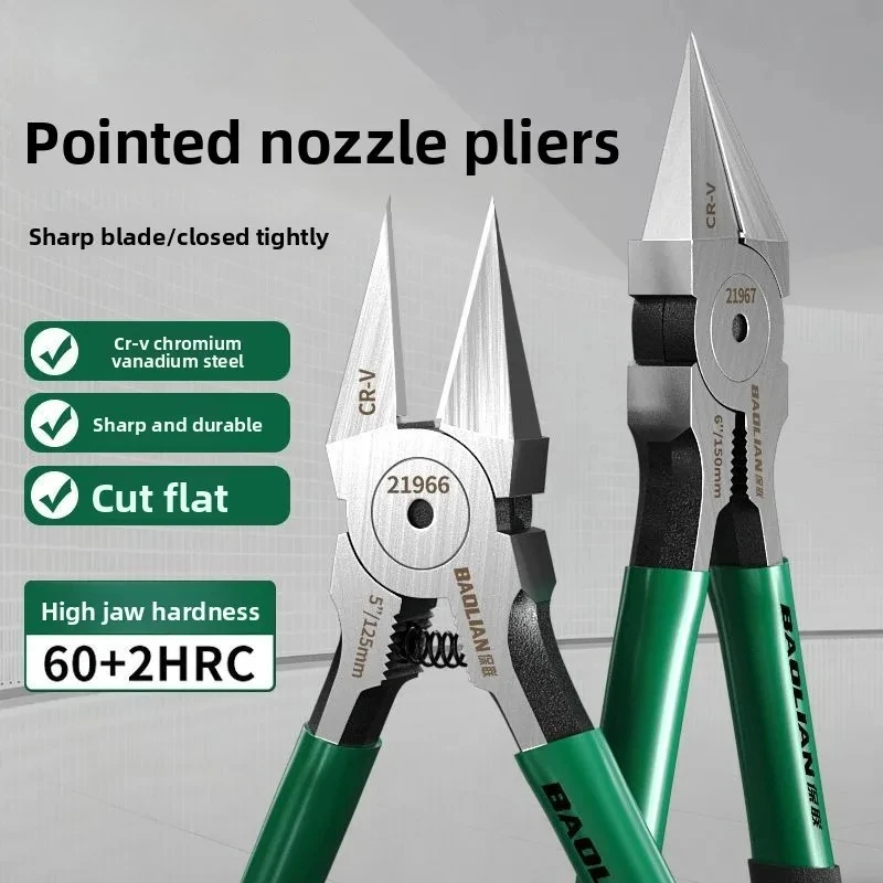 5/6/8″ Industrial Grade Special Sharp Side Mouth Pliers,High Hardness Electrician Small Diagonal Pliers,Electrician Manual Tool
