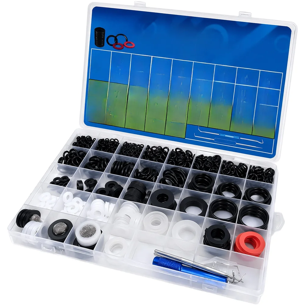1000 pcs O Ring Kit Rubber Silicone Washers 36 Sizes for Plumbing Faucet Water Pipe Hydraulic Automotive Repair