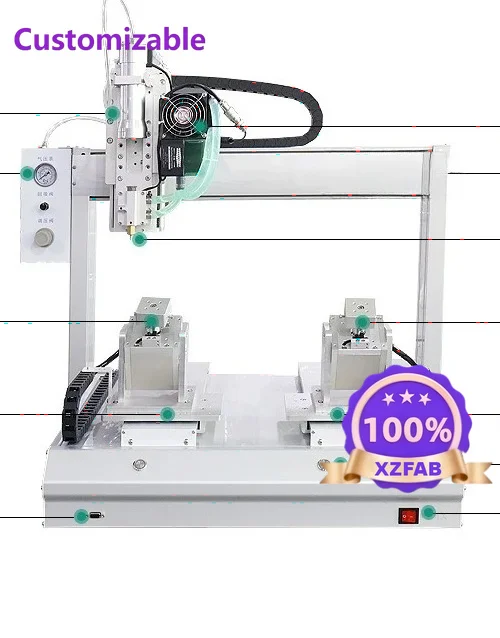 Factory Direct 2026 Automatic dispensing machine Desktop double station 50ml five plastic seal double rotation automatic gluing