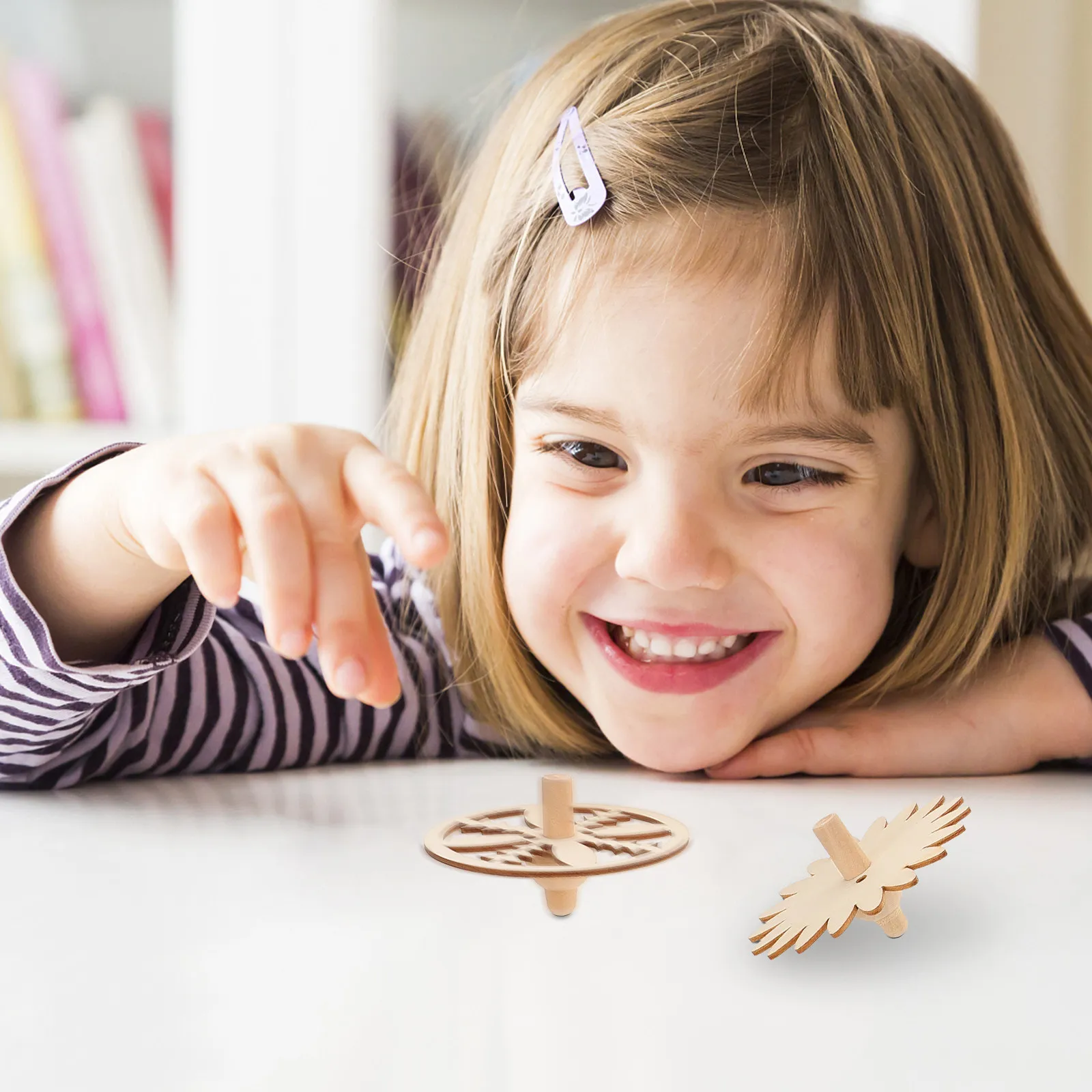 

10 шт. деревянных волчков-спиннеров, неокрашенные, для творчества своими руками, для детского рисования, на день рождения, ручной работы, деревянные гироскопы, развивающие волчки-спиннеры