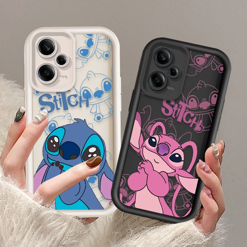 Stitch Lilo Angel For OPPO A98 94 92 78 76 74 72 58 57 54 53 Find X5 3 Pro 5G 4G Soft Eye Ladder Phone Case