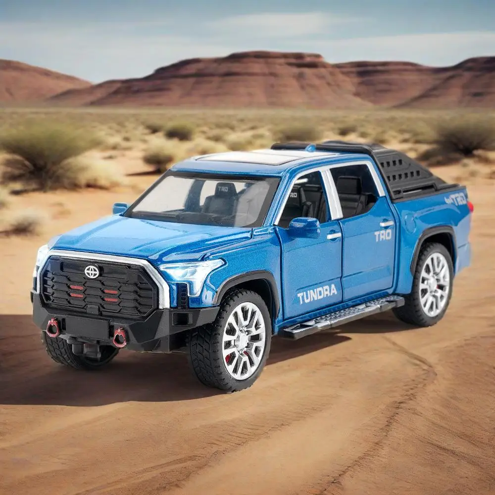1:32 Toyota Tundra Alloy Car Model Metal Diecast Toy Vehicle Pull Back Sound And Light Simulation Cars Toys For Kid Boys Gift