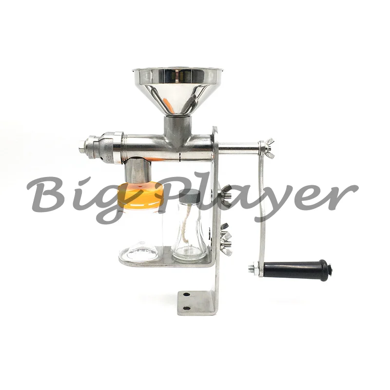 Stainless steel manual oil press, household small oil press, peanut manual press