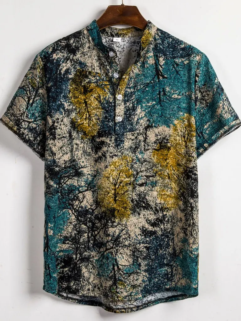 

Однобортный мужской ort Sve irt, повседневный свободный крой из полиэстера, молодежный летний модный китайский брендl irt