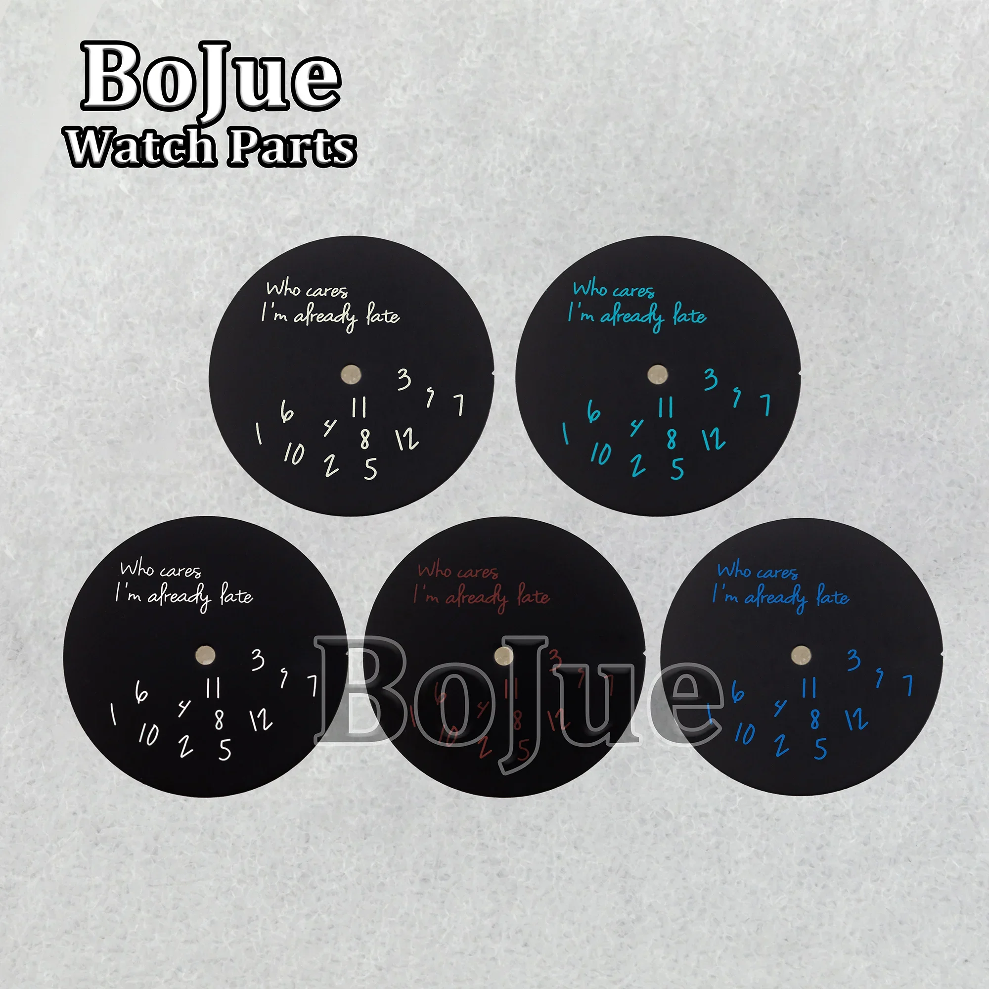 Zmodyfikowana tarcza zegarka 28.5mm DIY tarcza zegarka pasuje do mechanizmu Datejust NH35/4R36 Who Cares Lt's already Late akcesoria do zegarków części