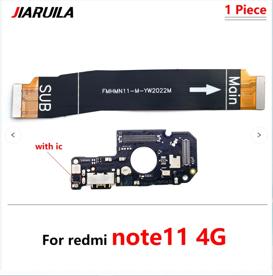 Conector de base para Xiaomi Redmi Note 7, 8, 8T, 9, 9S, 10, 10S, 12 Pro, 4G, 5G, cargador Micro USB, puerto de carga, placa base, Cable flexible