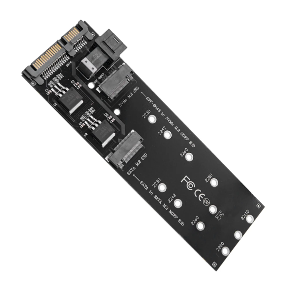 

SFF-8643 к M.2 U2 Set NGFF M-Key к Slimline SAS NVME PCIe SATA SSD-адаптер SSD-конвертер подходит для материнской платы ноутбука и настольного компьютера