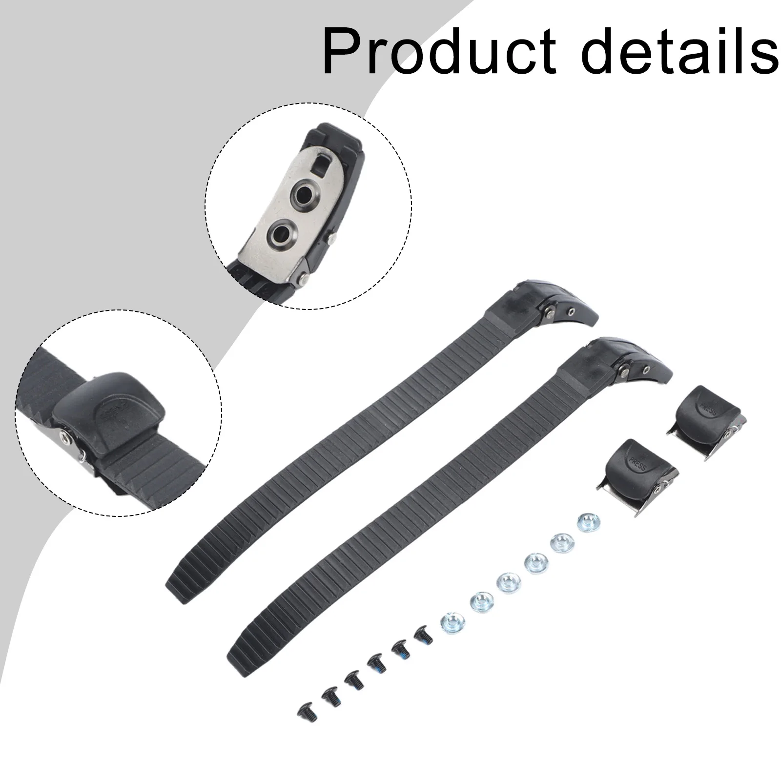 Inline Skate Strap Replacement Outdoor Sport Skate Strap 16pcs/2 Set 8.7x0.8 Inches Buckle Fits Most Skates Inline