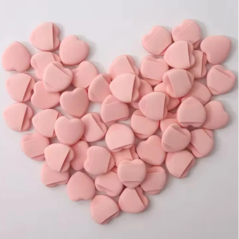 50Pcs Hydrophilic Finger Puff Set - Velour Non-Absorbent for Detail Foundation & Concealer | Salon-Grade Mini Applicators