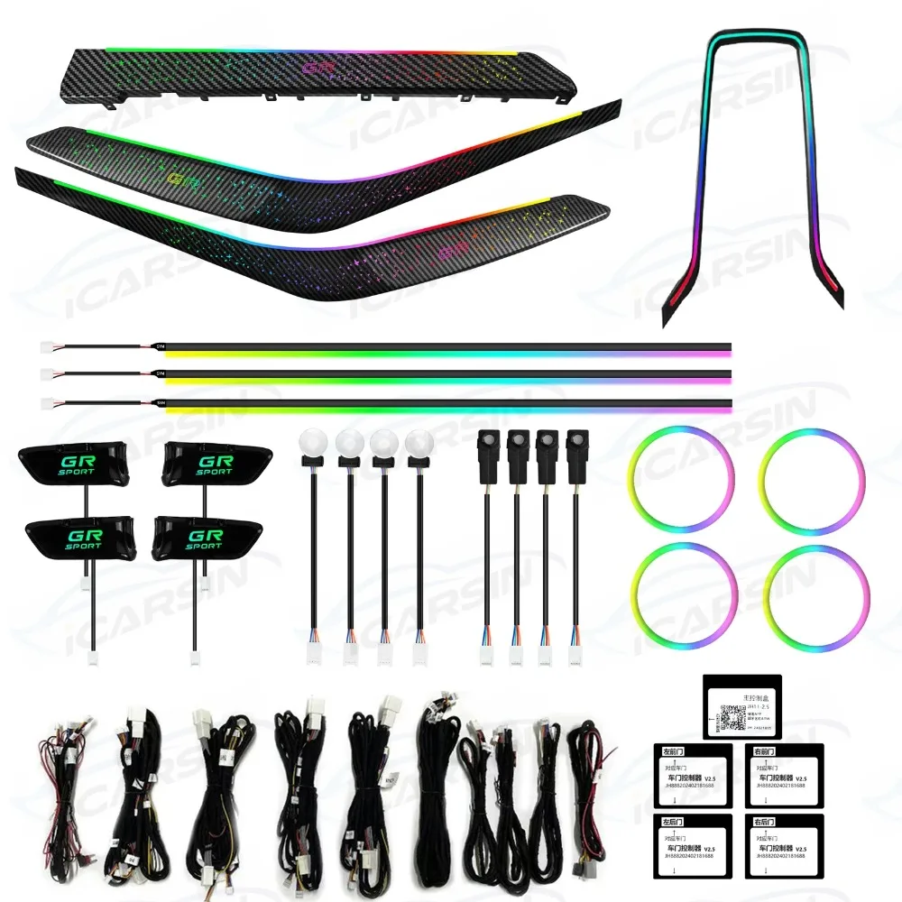 64 Colors Star Trim Ambient Lighting Upgrade Kit for Toyota Corolla 2019 - 2023 Interior LED Light Accessories