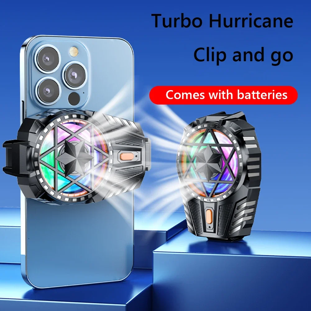 

Mobile Phone Radiator Rechargeable Phone Gaming Radiator 3 Speed Adjustable Snap-On Cooling Fan for Outdoor Vlog Mobile Gaming