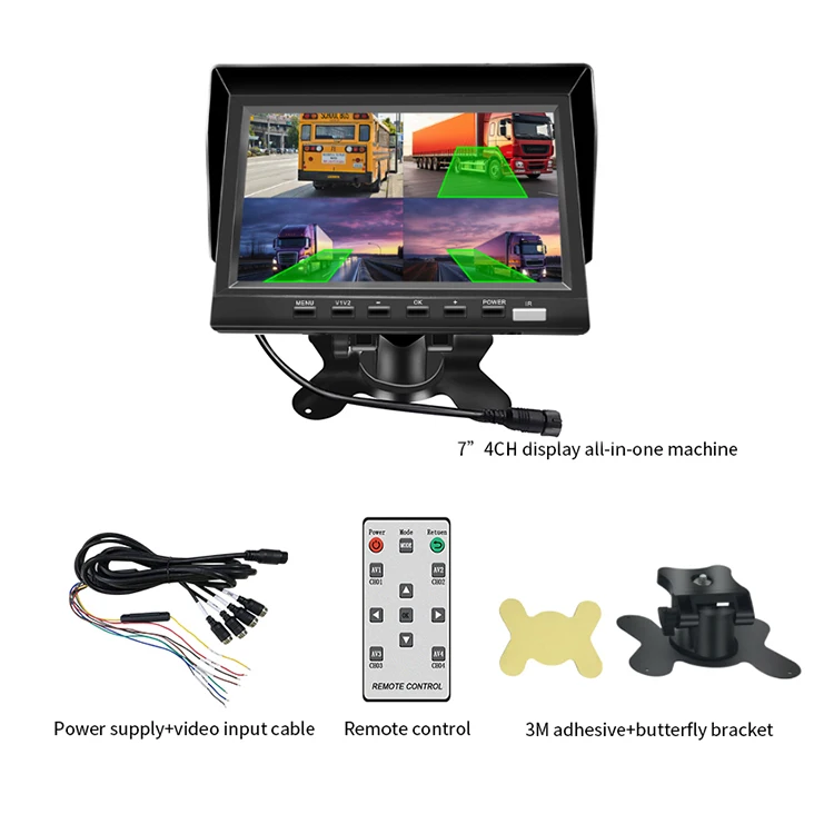 SeemeTech 7-inch 1280x800 IPS LCD Portable Car Monitor GPS Stereo RGB USB/SD Card TV 4 Cameras H.264 Shock Resistant Truck 256GB