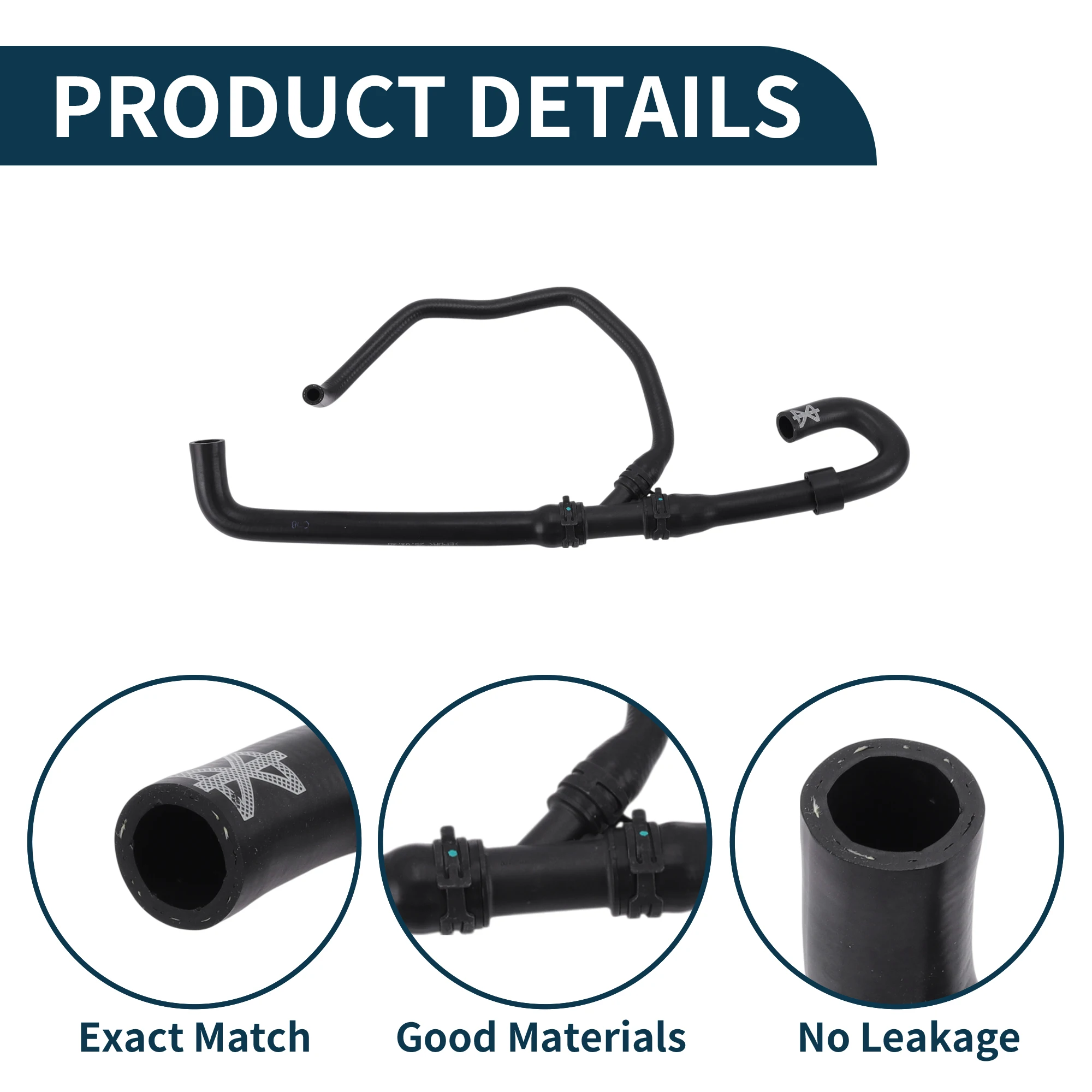 

UXCELL Radiator Hose Heater Hose Radiator Outlet Hose Pipe for Porsche Cayenne 2006-2009 No.94810605101 Rubber Coolant Pipe