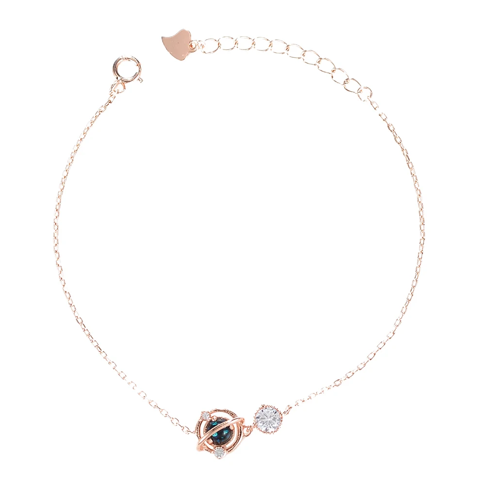 

Sterling Silver Bracelet Elegant Bangle Lightweight Durable Women Jewelry Chain Rose Travel Party Daily Use