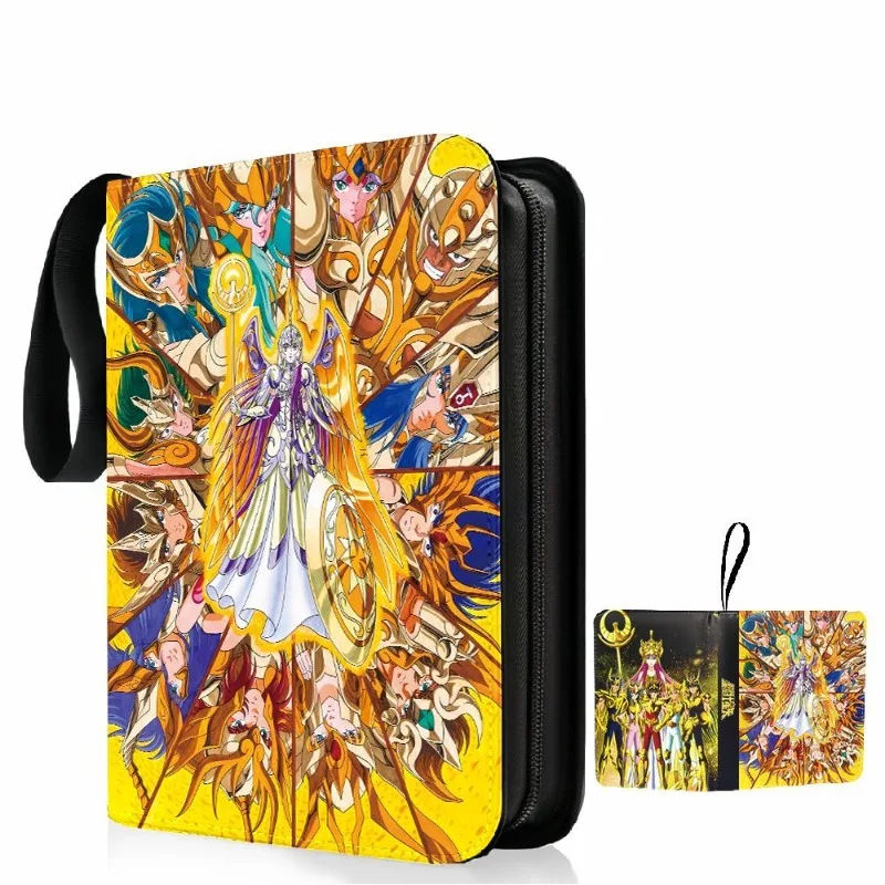 400pcs/900pcs Saint Seiya Card Album Book Folder 4/9 Card Slots Collections Zipper Double Pocket Zipper Card Binder Holder
