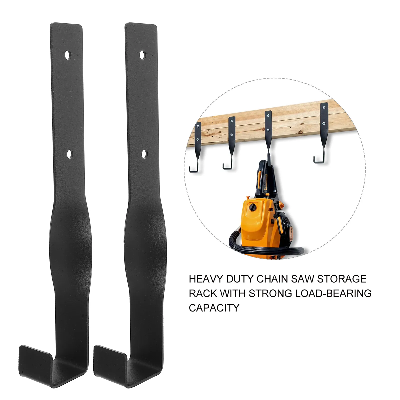 1Set Chainsaw Storage Rack Heavy Duty Wall Mount Garage Hook Organizer Trimmer Hanger Tool Holder Chainsaw Hanger
