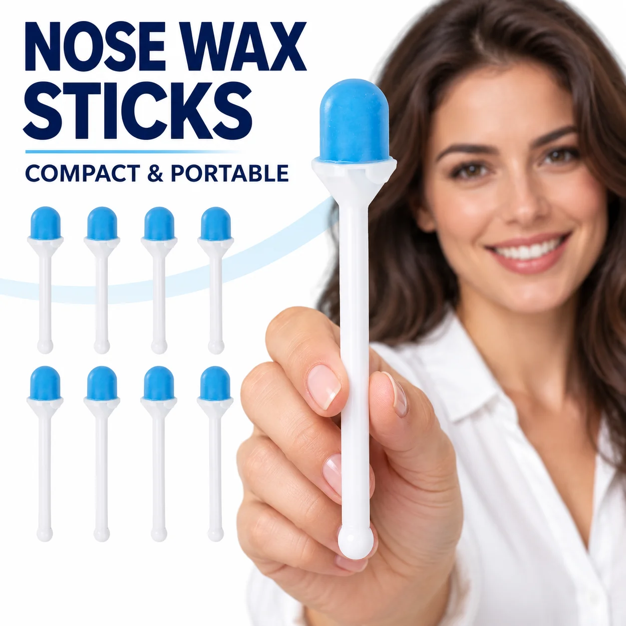 Pre Coated Nose Wax Sticks Hairdryer Heated Hair Removal Applicators Disposable All in One Design No Separate Wax Pot Needed