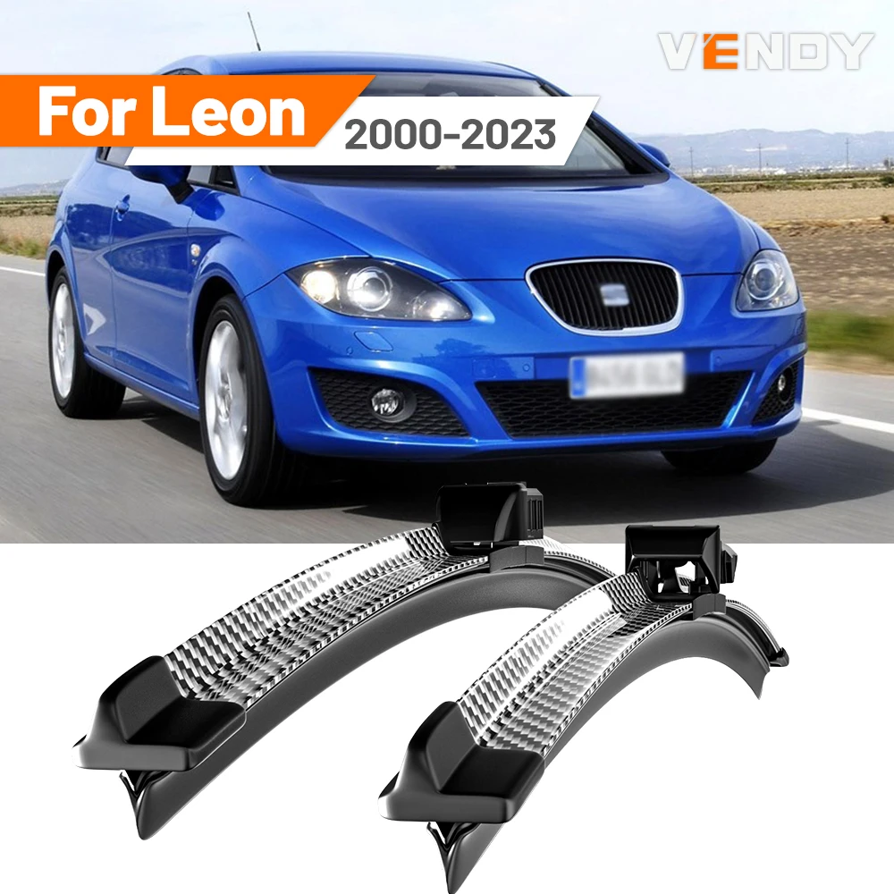 

For Seat Leon 1M MK1 1P MK2 5F MK3 KL MK4 2000-2023 2005 2006 2012 2018 2019 2pcs Front Windshield Wiper Blades Windscreen Wiper