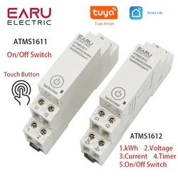 AC 110V 220V 16A tek fazlı Din ray WIFI akıllı zamanlayıcı röle anahtarı kesici uzaktan kumanda Tuya APP tarafından KWH enerji güç ölçer