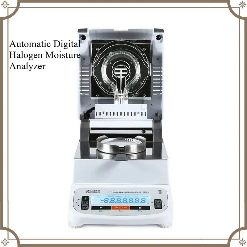 Automatic Digital Halogen Moisture Anal yzer, Rapid Dry Tester for Plastic Granules Food Powder Solid Content Detection