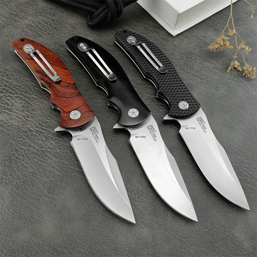 NEW 0606 Limited Ball Bearing Flipper Pocket Folding Knife D2 Blade Wooden / G10 Handle Rescue Hunting Tactical Combat EDC Tool