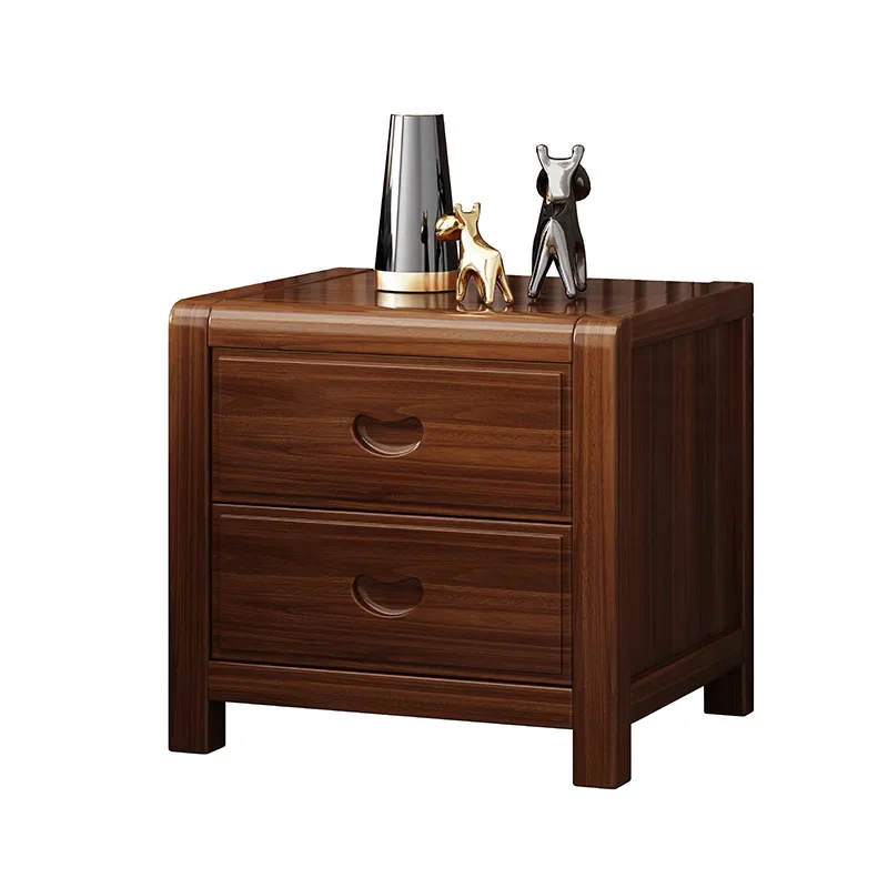 

New Chinese bedside table, all solid wood storage multi-functional bedside table