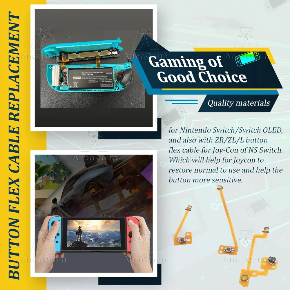 ZL/ZR/L Button Flex Cable for Switch/Switch OLED Joycon Premium Replacement Parts Key Ribbon Cable Durable Repair Accessories