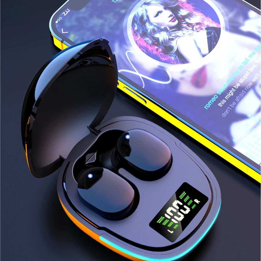 

G9S Bluetooth in-ear Earphones Wireless Headphones HiFi Waterproof Noise Reduction Sports TWS Earbuds with Mic Breathing Light
