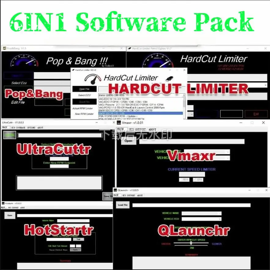New HardCut Limiter Diesel + Petrol Engines + Pop&Bang + HARDCUT LIMITER VMAX+ HotStartr + QLaunchr Software 6 IN 1 PACKAGE
