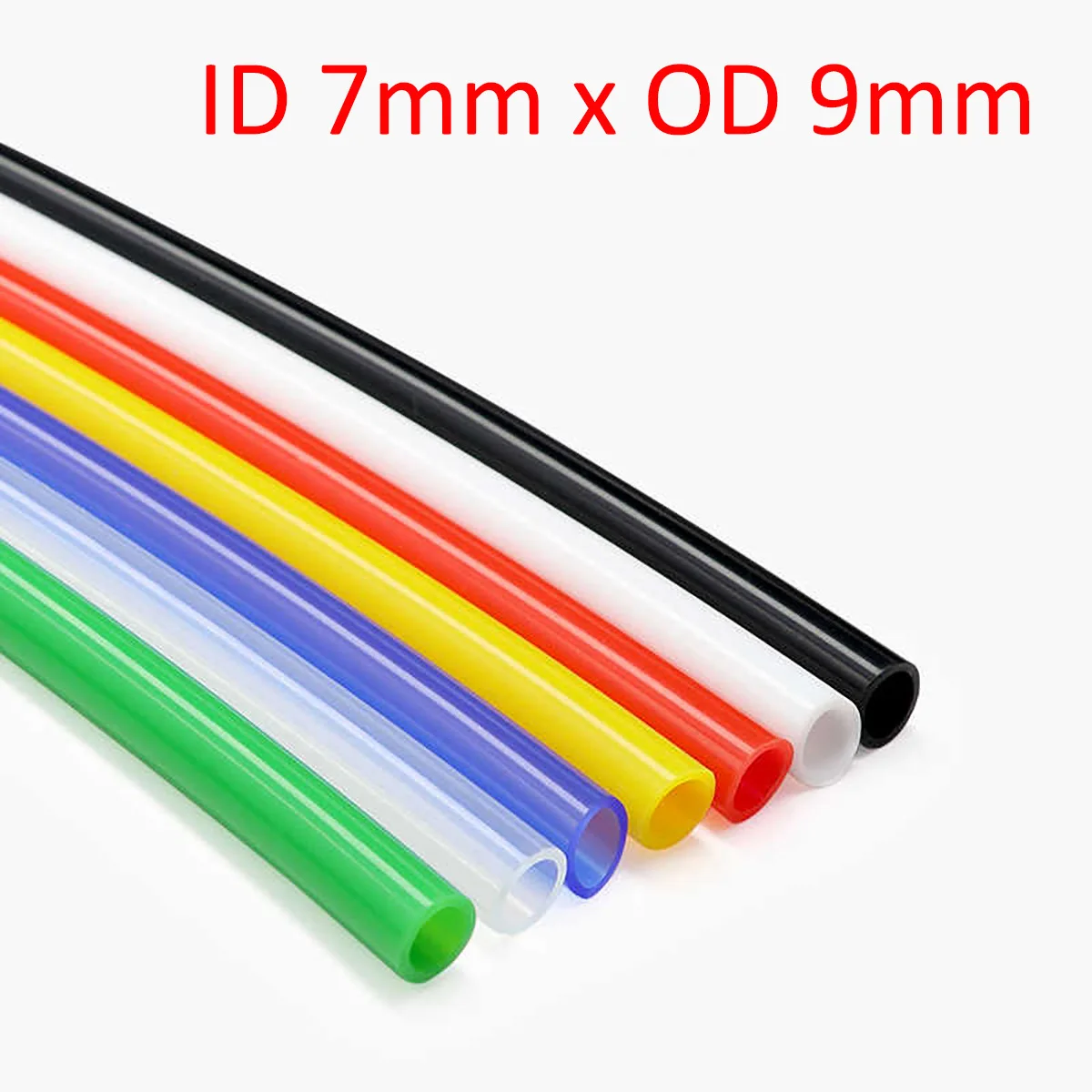 ID 7mm x OD 9mm Food Grade Silicone Tube Flexible Hose Soft Drink Pipe Water Connector White Blue Purple Black Yellow Red