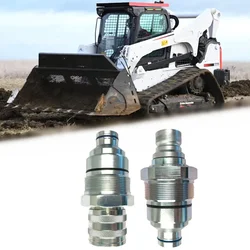 Hydraulic Quick Coupler Male Female Flat Face Coupler Kit for Bobcat Kubota Tractor Excavator Loader 7246802 7246799