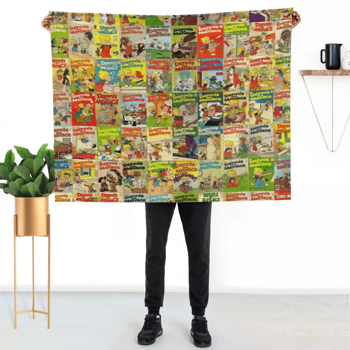 Dennis the Menace Throw Blanket couch cozy soft plush fuzzy picnic outdoor blanket