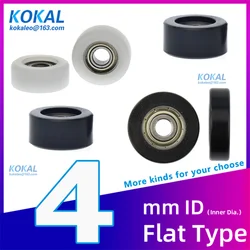 [Fd4] micro minisize 604zz 694/624 ball bearing coated POM pulley wheel Flat type plastic DIY tool POM bearing wheel roller