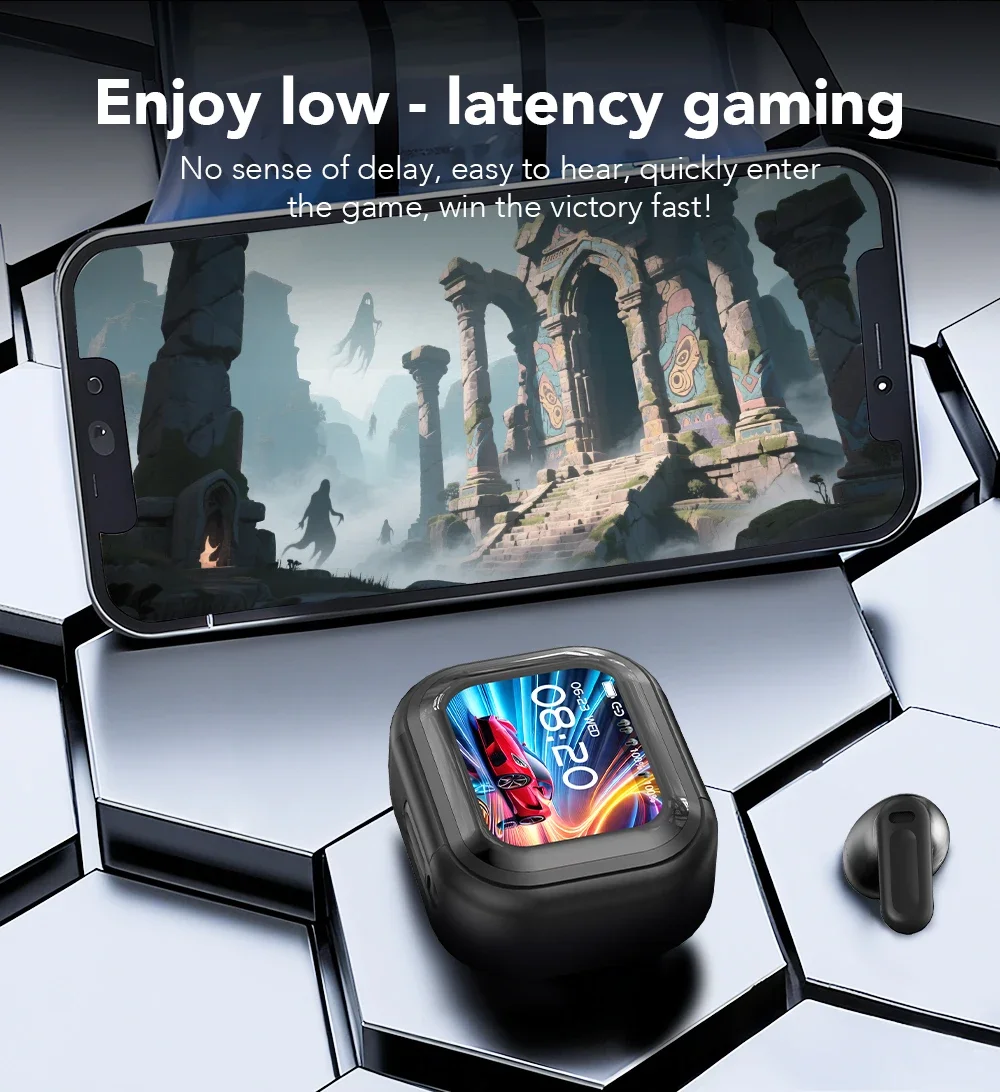 HTC NE20 Bluetooth V6.0 auriculares AI traductor auriculares LCD multifunción deporte inalámbrico auriculares estéreo HiFi sonido de larga duración
