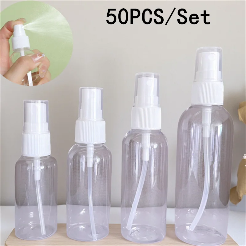 

5/50PCS 10/20/30/50/100ml Clear Perfume Bottles Empty Spray Bottles Refillable Bottle Container Empty Cosmetic Containers