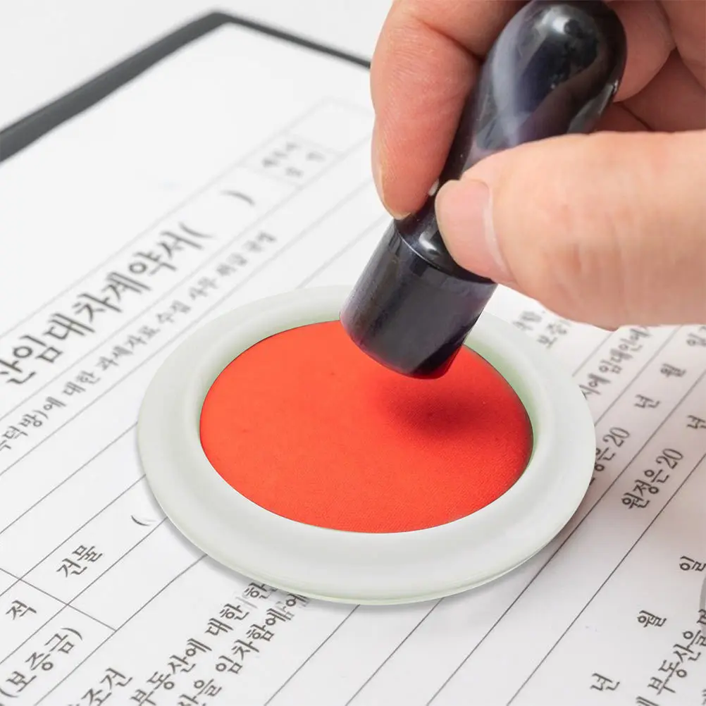 صندوق وسادة الحبر من البورسلين مصمم خصيصًا حامل حبر الختم غطاء مقاوم للغبار لهواة جمع الخط ديكور سطح المكتب عتيق