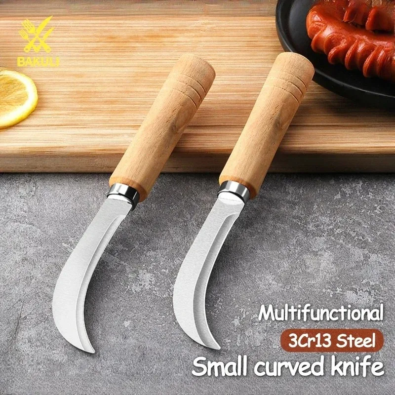 Small scimitar, fruit knife, special knife for starch sausage, sharp stainless steel peeler KR9195