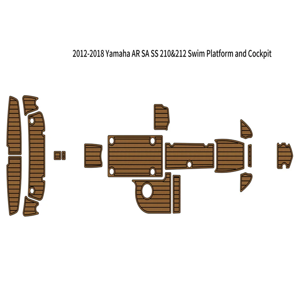 

2012-2018 Ya-ma-ha AR/SA/SS 210 и 22 Плавательная платформа Кокпита Лодка EVA Напольный коврик из тикового дерева SeaDek MarineMat Gatorstep Style Самоклеящаяся