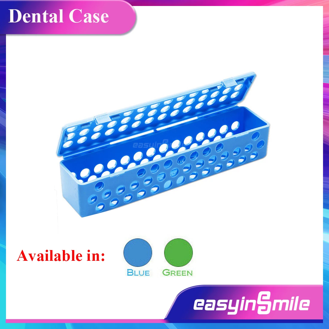 Easyinsmile Dental Autoclave Disinfection Case Bur Holder Block Box For Sugical Instruments