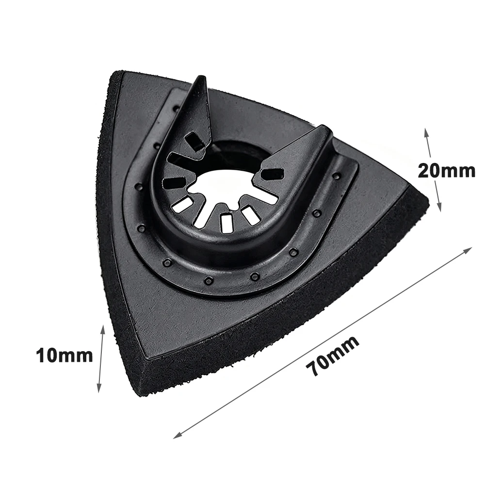 XCAN 1pc 70mm Triangular Sanding Pad Hook Loop Sandpaper Quick Release Oscillating Tool Accessories For Polishing Wood Metal