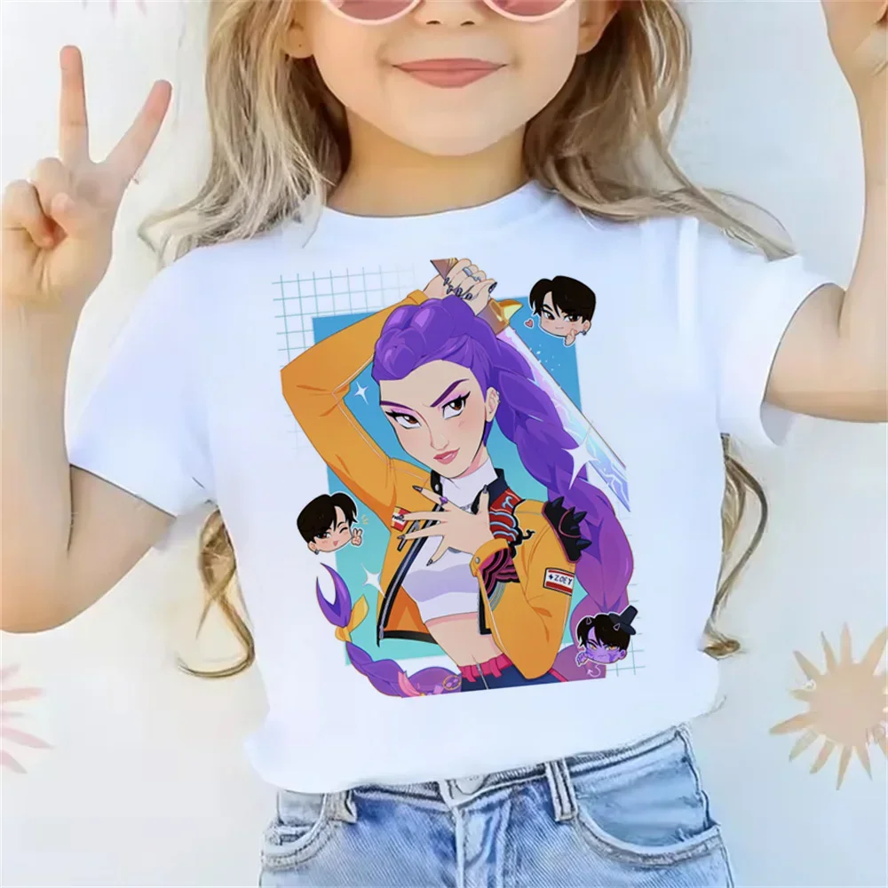 KPop Demon Hunters T-shirt motif de mode haut imprimé pour filles et garçons été à manches courtes décontracté ample jouet pour enfants cadeau