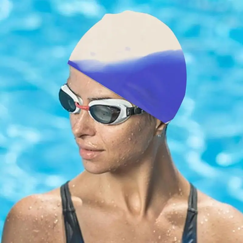 

Waterproof Silicone Swimming Hat Training Swimming Hat Hair Protection for summer Kids Adults Comfy Bathing Hat Swim Hat
