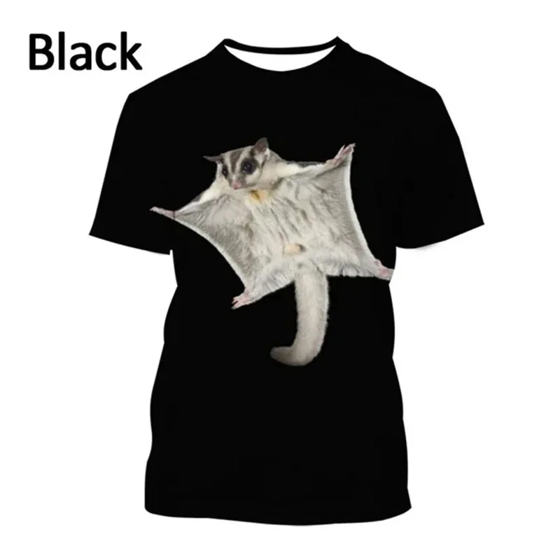 New Animal 3D Printed T-Shirt Cute Sugar Glider Pattern Summer Fashion Unisex Casual Personality T Shirts Men Women Tops Tees
